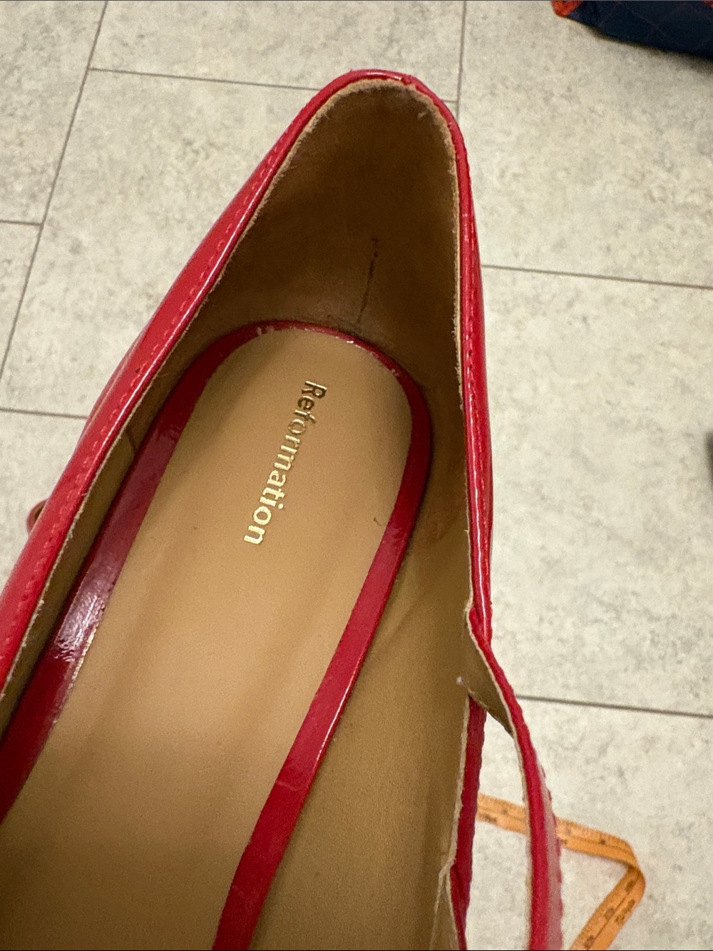 Reformation Red Patent Mary Jane Pumps - Picture 10 of 15